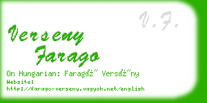 verseny farago business card